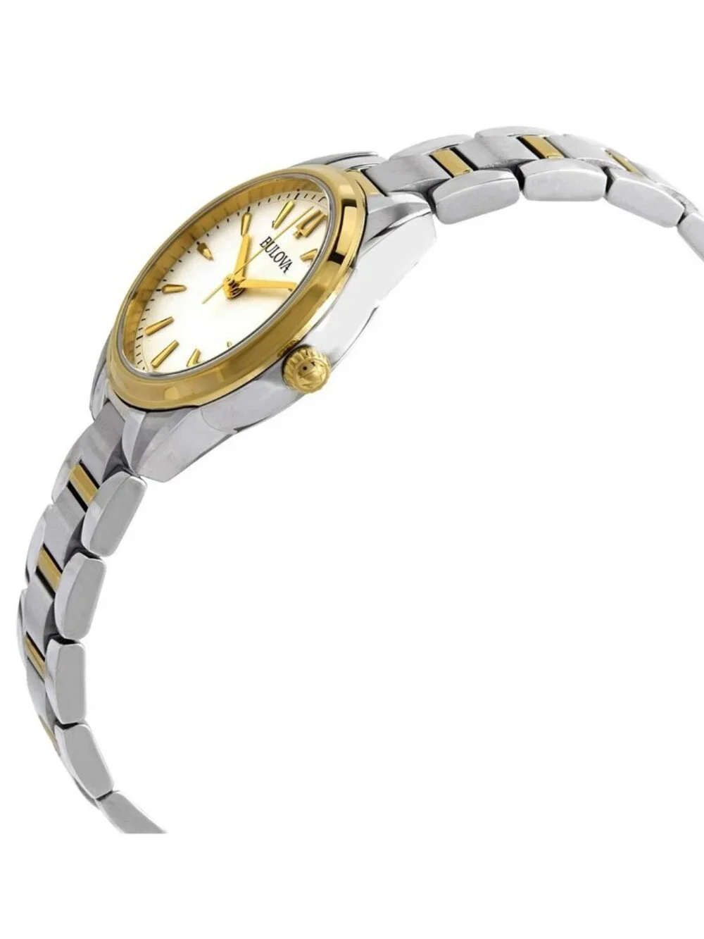 NWT Bulova Classic Quartz Silvery White Dial Ladies Watch